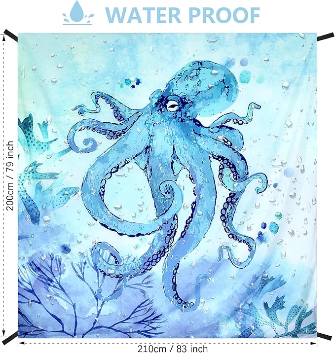 Beach Blanket Sandproof Extra Large Beach Mat Adults Waterproof Quick Drying Sand Free Mat Made by Premium Polyester with 4 Stakes & 4 Corner Pockets for Outdoor Travel Camping Hiking