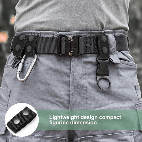 Yenblow 6 Pack Security Duty Belt Keepers, 2 1/4" Wide Nylon Guard Belt Clips Holder with Double Snaps for Retainer Police Equipment Tactical Law Enforcement Gear Accessories (Black)