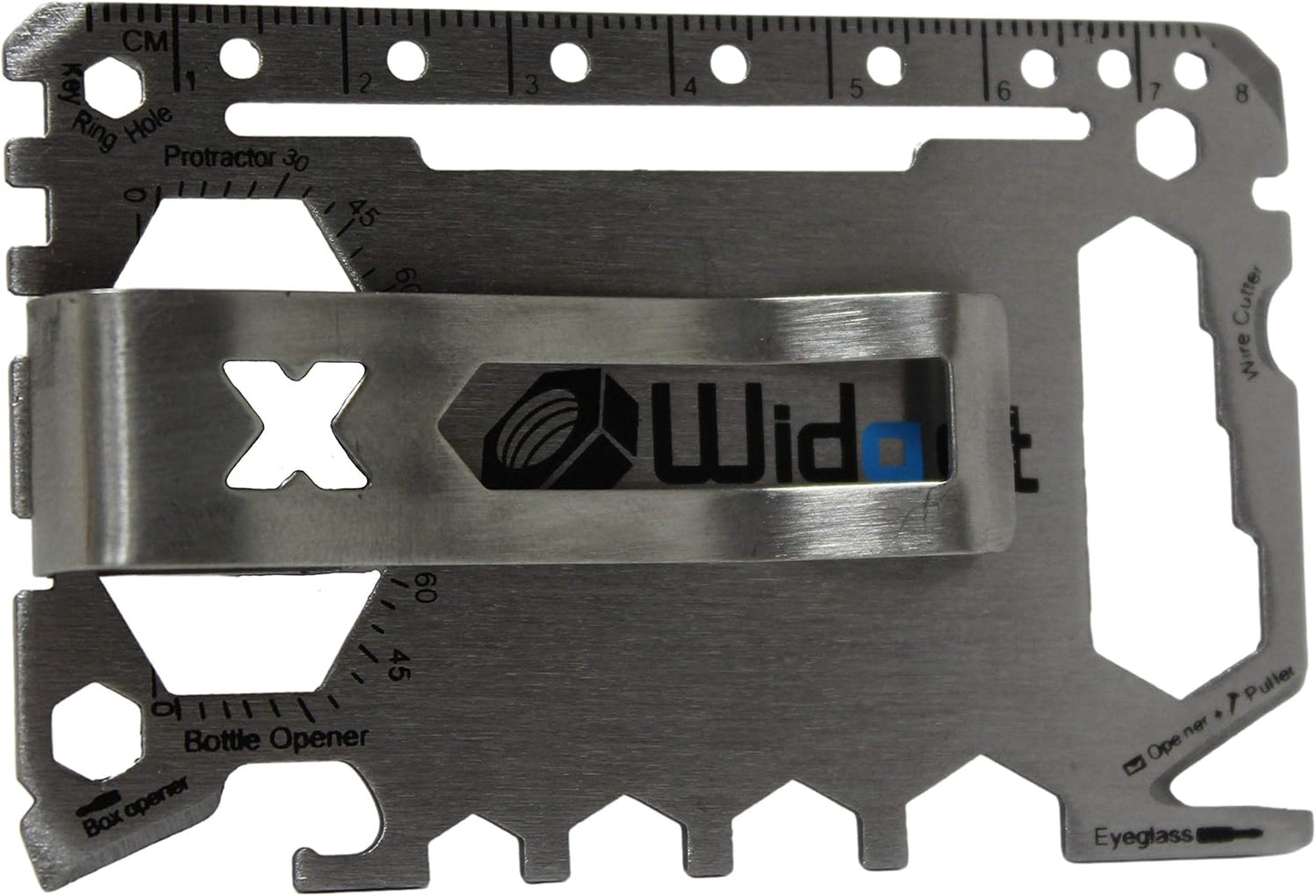 W4W, Multi purpose survival Pocket tool - Stocking Stuffers for Men Great Christmas gifts - Credit Card Wallet Size Ninja Multitool - 43 in 1 (Black)