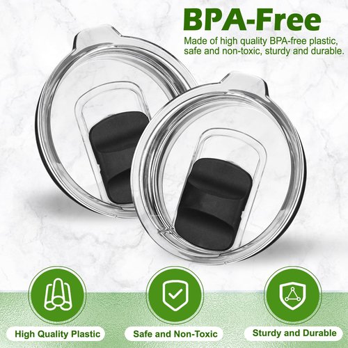 4Pack 20 Oz Magnetic Tumbler Lid, Replacement Lid for Yeti Lids Compatible with YETI Rambler, Magnetic Spill Proof