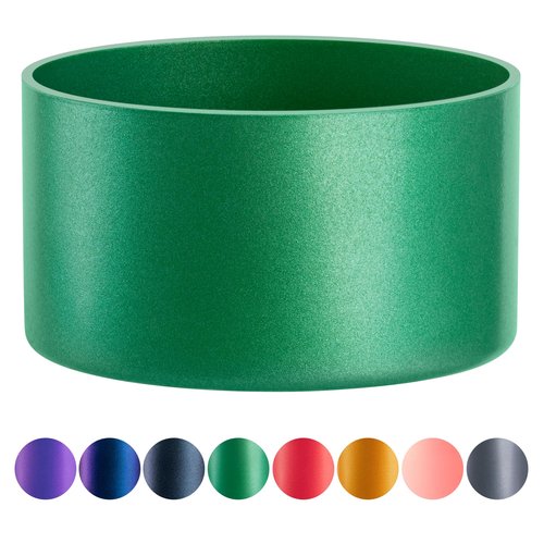 Diumepo Silicone Boot for Stanley 40 oz Tumbler- Matte Luster Protective Silicone Sleeve Fit for Hydroflask Water Bottle 12 oz -24 oz, Glitter Anti-Slip Bottom Sleeve Cover, BPA (Green)