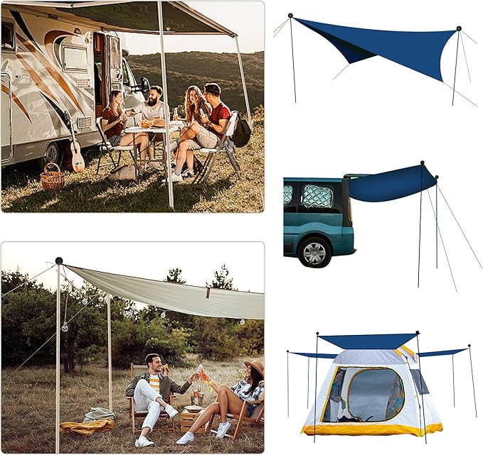 BOTINDO Tent Poles Replacement, Canopy Poles for Beach Accessories 6.5 Feet Beach Tent Canopy Extra Poles for Camping, Hiking, Backpacking, Parties (4)