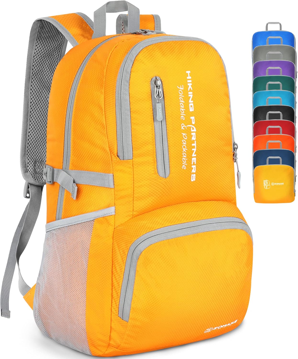 ZOMAKE Lightweight Packable Backpack - 35L Light Foldable Hiking Backpacks Water Resistant Collapsible Daypack for Travel(Dimgray)