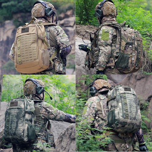 Ydmpro Tactical Backpack, 30L Military Daypack Molle Army 3 Day Assault (Black)