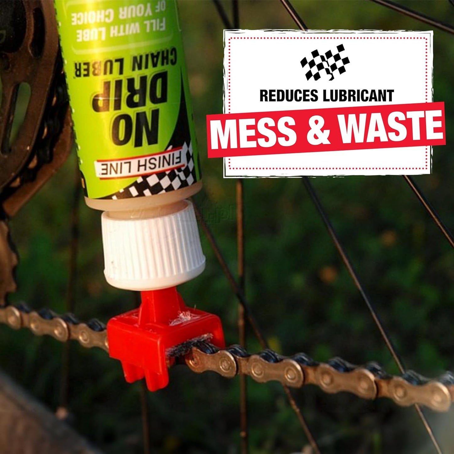 No Drip Chain Luber for Bicycles - Finish Line Chain Maintenance Tool