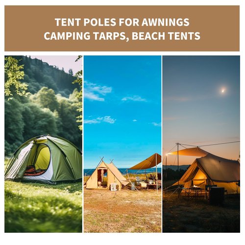 QIANXIHAORQ Tent Pole Accessories Base, Used for Outdoor Awnings, Camping Tarps, and Beach Tents. Aluminum, Adjustable (Suitable for Tent Poles with Diameter 22.5mm-45mm) 2 Pcs