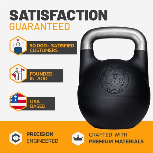 Adjustable Kettlebell Set [Bells of Steel] Kettle Bell Weight Set, Steel Shell, Internally-Loaded for Full Body Workouts, Competition Standard 35mm Handle, 12-20.5kg