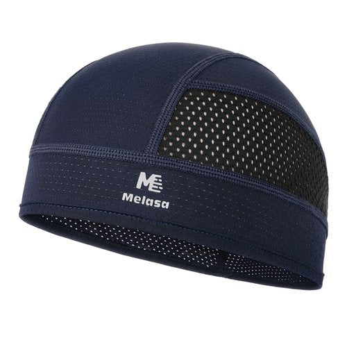 MELASA Cooling Skull Caps Helmet Liner, Lightweight Mesh Under Helmet Cycling Motorcycle Hard Hat Sweat Liner for Men Women (Dark Blue)