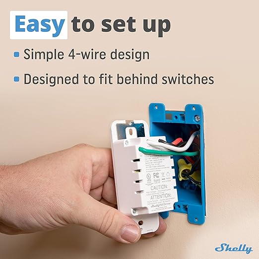 Shelly Plus Wall Dimmer UL | WiFi Smart Wall Dimmer Switch | Home Automation | Bluetooth Gateway | Compatible with Alexa, Home Assistant & Google | No Hub Required | Dimmable Lights (2 Pack)