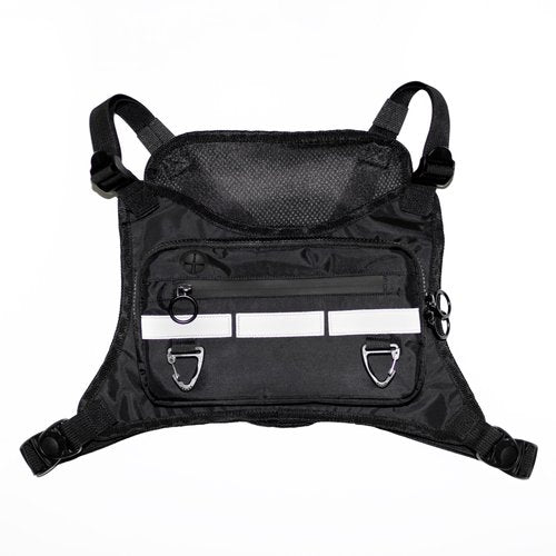 KeepItOrg Chest Bag for Men and Women – Running Vest with Reflective Strips – Tactical Chest Rig for Sports, Cycling, Workout, Hiking – Lightweight and Water-Resistant Chest Pack with Phone Holder