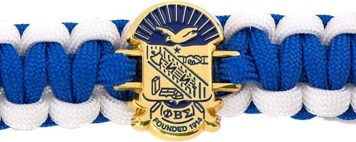 Desert Cactus Phi Beta Sigma Fraternity Gold Crest Paracord Bracelet - Adjustable Size