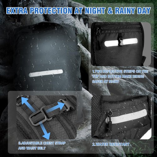 Zavothy 18L Hydration Backpack with 3L Water Bladder Water Backpack for Hiking Hydration Pack Insulated Daypack for Cycling Black