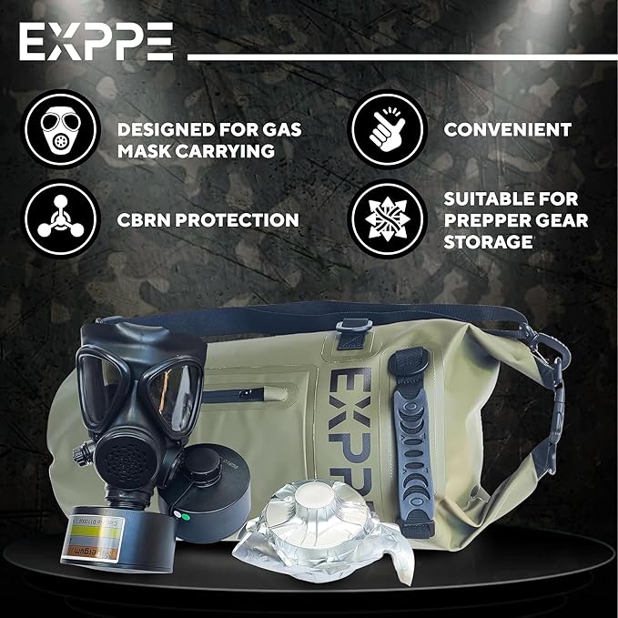 Prepper Gear and Supplies M15 Dry Bag, nuclear survival kit dry bag and gas mask bag dry storage