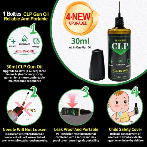 ILANSIN 1500PCS Gun Cleaning Patches+30ml CLP Oil,2"x2" Lint Free Gun Cleaning Cloth,Professional Wipes for Shot Pistol and All Caliber of Firearms. Store in a Box Can Store Gun Cleaning Kit
