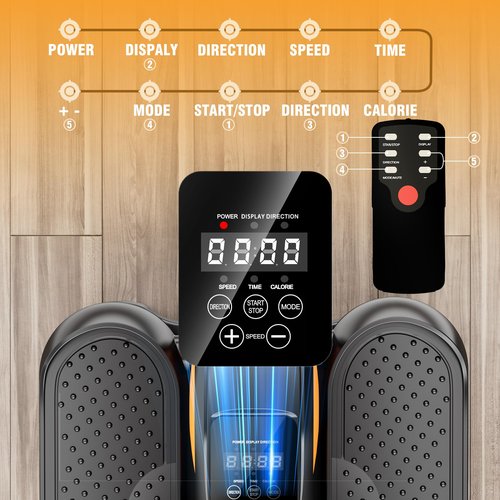 Under Desk Elliptical Machine, Ellipse Leg Exerciser While Sitting for Seniors Adults, Quiet & Portable Fully Assembled Foot Pedal Exerciser at Home with Remote Control, Exclusive Office Silent Mode