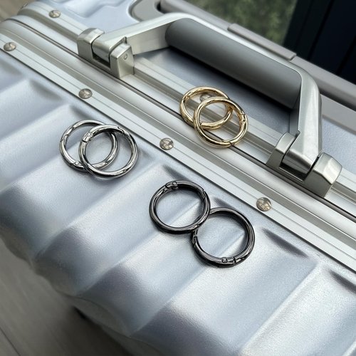 XIECHANEE Round Key Ring Carabiner Clip for Keys, Buckle, Bags, Purses, 1 Inch Keychain Rings, Set of 12