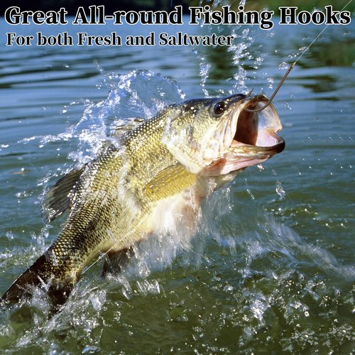 Dr.Fish 100 Pack Plain Shank Hook, Bronze, Straight Shank, in-line Classic Bass Trout Walleye J Hooks #6