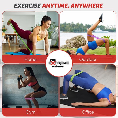Resistance Pull Up Assist Bands for Workout, Weightlifting, Bodybuilding, Crossfit, Yoga, Pilates, Swimming, Running, Biking