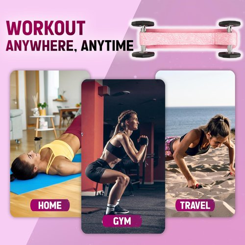 Hip Thrust Belt For Kettlebells, Plates, Dumbbells Heavy, Hip Thrust Band for Women/Men | Glute Workout Equipment for All Shapes| Double Hook & Loop Booty Builder | Use at Home Gym Equipment (Pink)