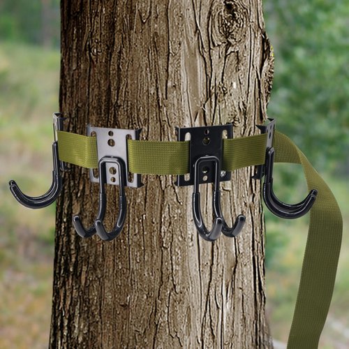 succulentlovers Tree Strap Gear Hanger Hunting - Tree Stand Bow Hangers Includes 4 Tree Gear Hooks & Tie Down Straps Tree Saddle Accessories Bow Hunting Gear for Hunting﻿