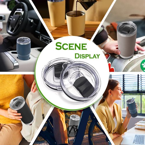 4Pack 20 Oz Magnetic Tumbler Lid, Replacement Lid for Yeti Lids Compatible with YETI Rambler, Magnetic Spill Proof