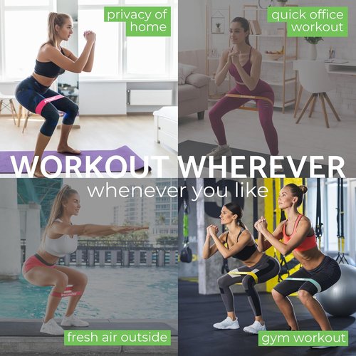 Insonder Resistance Band Set - 5 Exercise Bands for Workout & Fitness