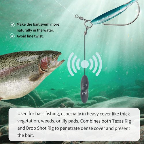 Tokyo Style Punch Shot Making Accessories - Drop Shot Punch Rig Kit Including Tungsten Weights, EWG Hooks and Swivels for Bass Fishing