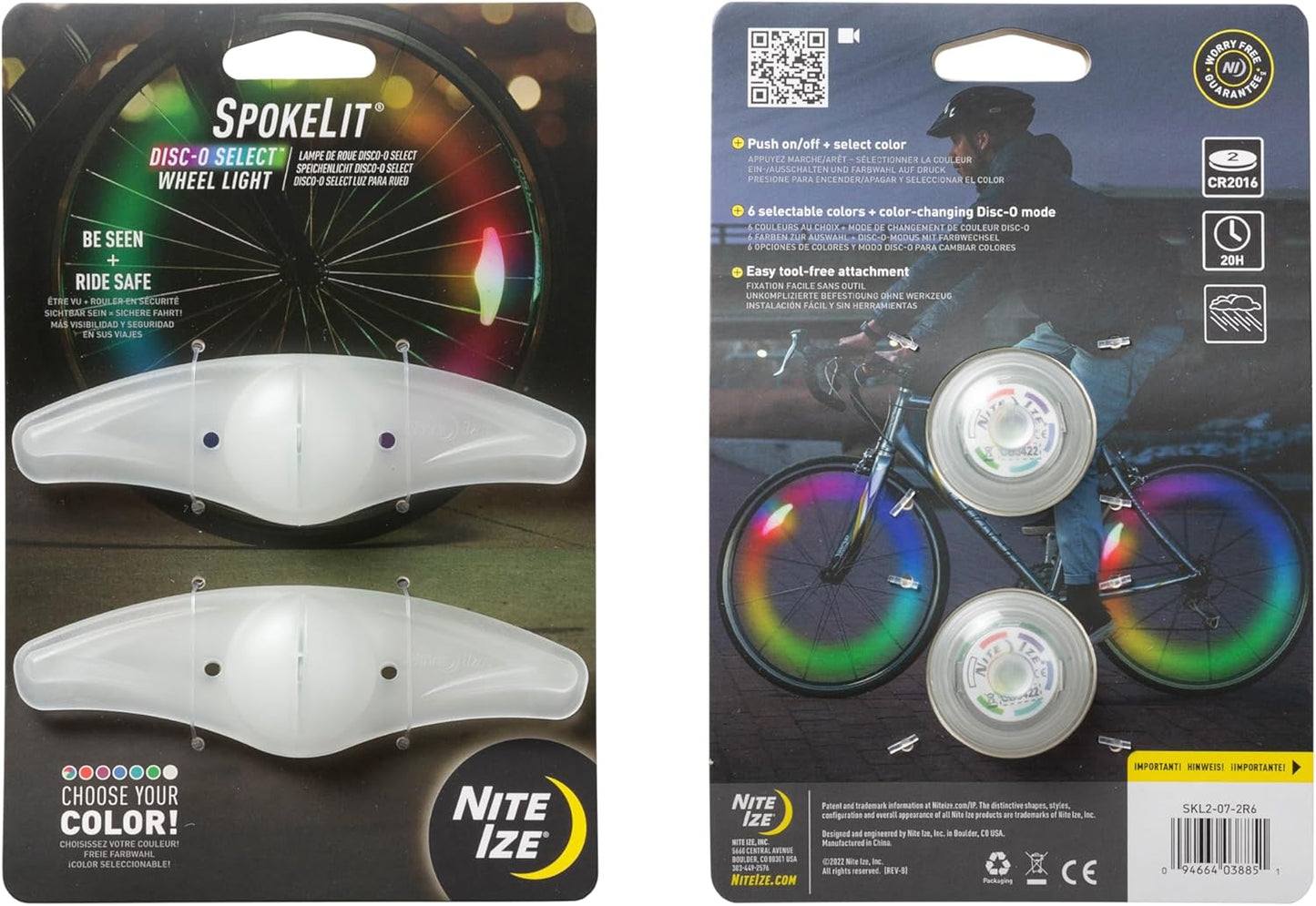 Nite Ize SpokeLit Wheel Light - LED Bicycle Spoke Lights for Visibility & Safety