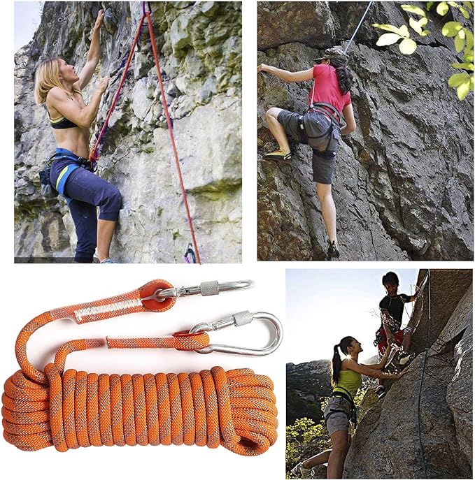 Static Climbing Ropes 35FT,50FT,100FT,150FT,200FT,250FT(Diam 10mm,16mm)