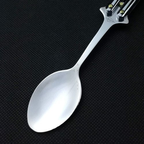 Butterfly Fork and Spoon Set for Hunting, Camping and Hiking Purposes. (Silver)