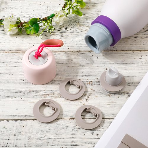 PEUTIER 4pcs Water Bottle Stopper Replacement for Owala FreeSip Twist 18oz 24oz, Water Bottle Top Lid Gasket for Owala FreeSip Twist Series Bottle Stopper Seal Part Accessories BPA-Free(Gray)
