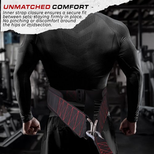 Sled Pulling Belt with Adjustable Closure, 2 Sled Pulling Straps & 4 Hooks – Ideal for Resistance Training, Strength, Agility, and Multi-Directional Pulling (Back, Front, Sides)