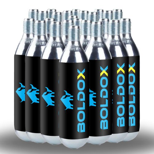 Boldox 16g CO2 Threaded Cartridges AC Drain Gun - C02 Powered HVAC Tools for The DIY Homeowner to Clear Buildup & Debris in AC Drain Tubes with CO2 Drain Gun - 25-Pack 16g CO2 Cartridges