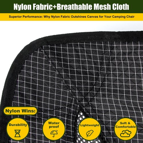 UNITON Folding Camping Chair Portable Chair Collapsible Backpacking Chair Ultra Lightweight, Compact Beach Chair with Backpack Bag