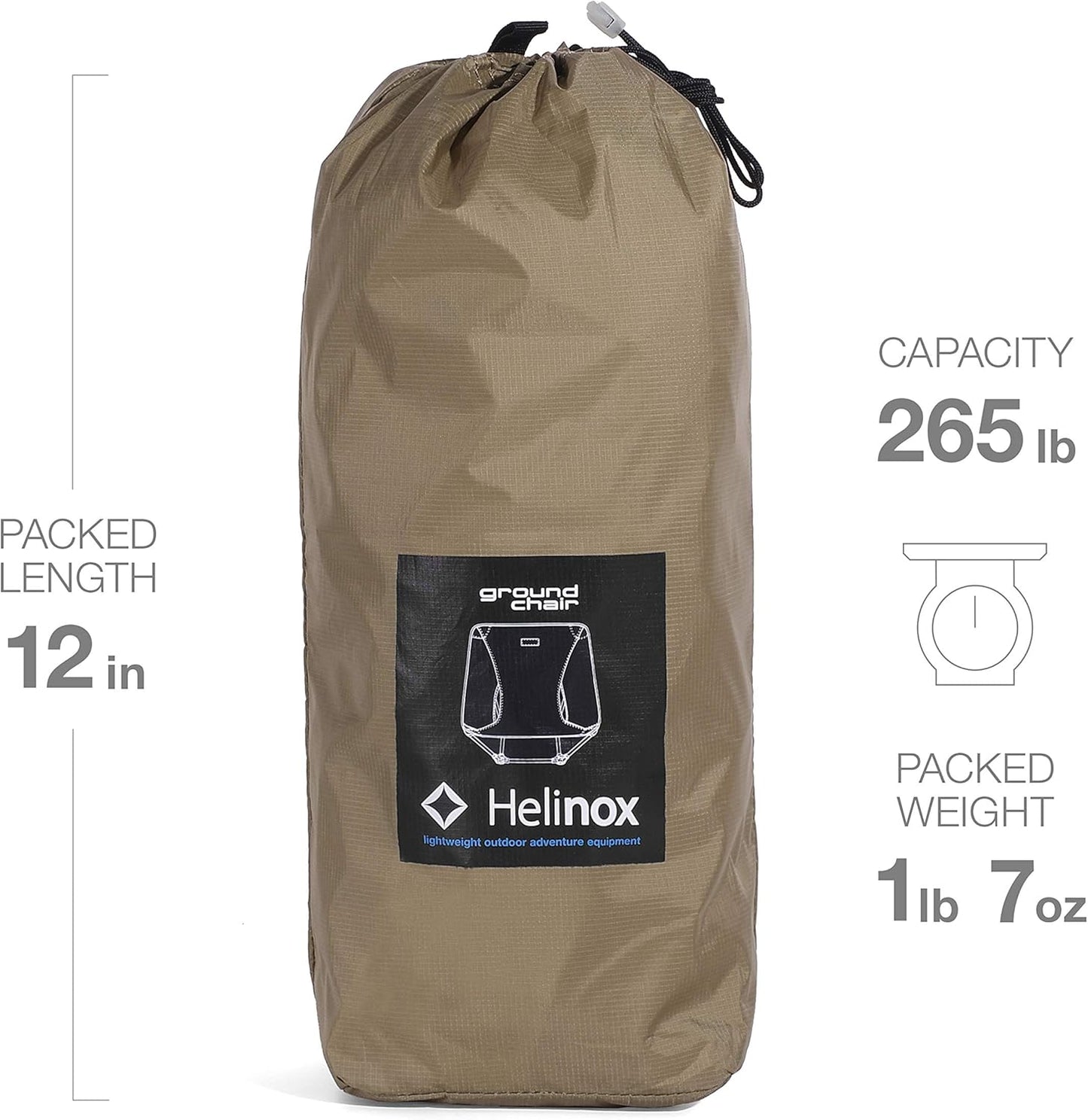 Ultralight Helinox Ground Chair - Portable Outdoor Camping Seat for Travel