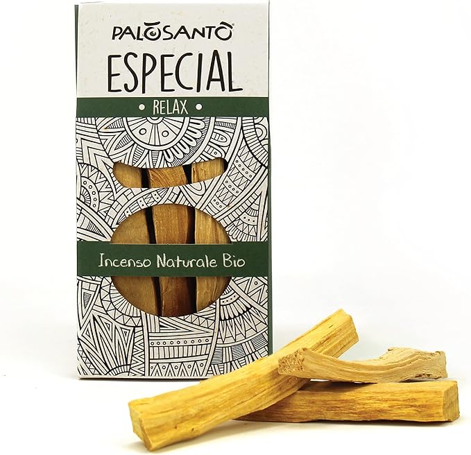 PALOSANTO - Palo Santo Incense Sticks Especial 10cm 3,94in - 3 Pack - Large Organic Palo Santo Sticks Strong Aroma - Wild Harvested Holy Sticks 2cm Thick - Palo Santo Wood Bursera Graveolens