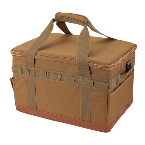 Camping Storage Bag, 30L Foldable Camping Cookware Organizer, Tactical Tote Bag with Handles for Hiking Cookware, Travel, Car, Hard Design, DIY Storage Space