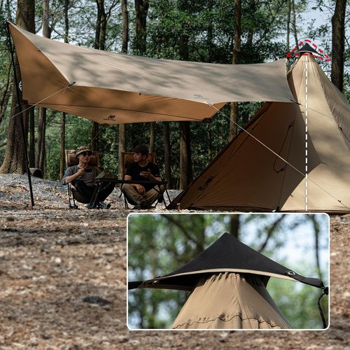 OneTigris Tarp Connecting Cap, General Tent Triangle Waterproof Cap, Teepee Tent and Canopy Connecting Cap Kit, Outdoor Tent Accessory
