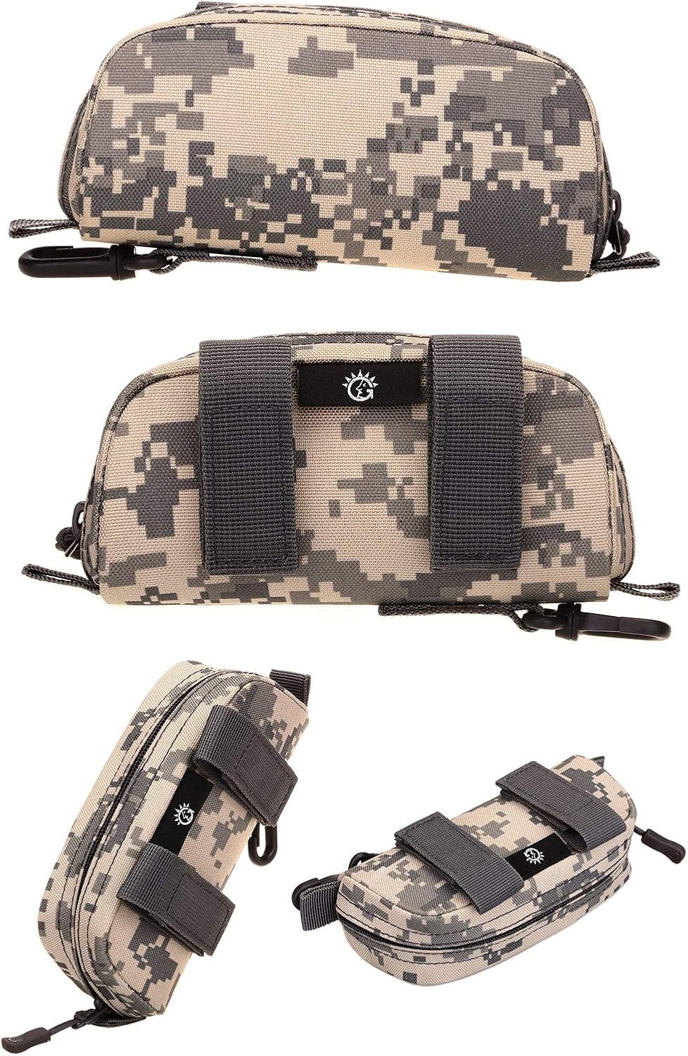 Tactical Molle Sunglasses Case Portable Anti-Shock Clamshell Carry Eyeglasses Hard Case Outdoor Hunting Goggle Mag Pouch