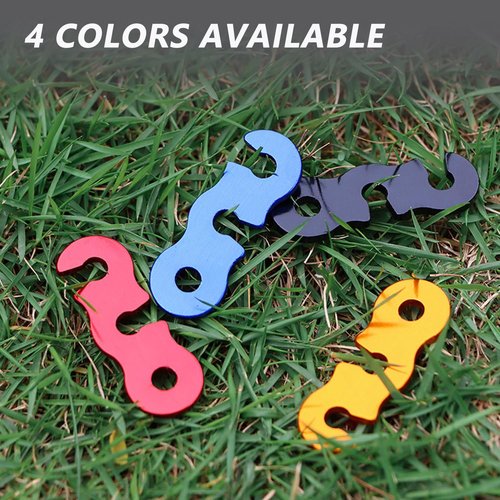 LUYADIN 30Pcs Guyline Tensioner Aluminum Alloy Guy Line Cord Adjusters Tent Rope Tensioners Paracord Tensioner for Outdoor Tent Camping Hiking Accessories (Red)
