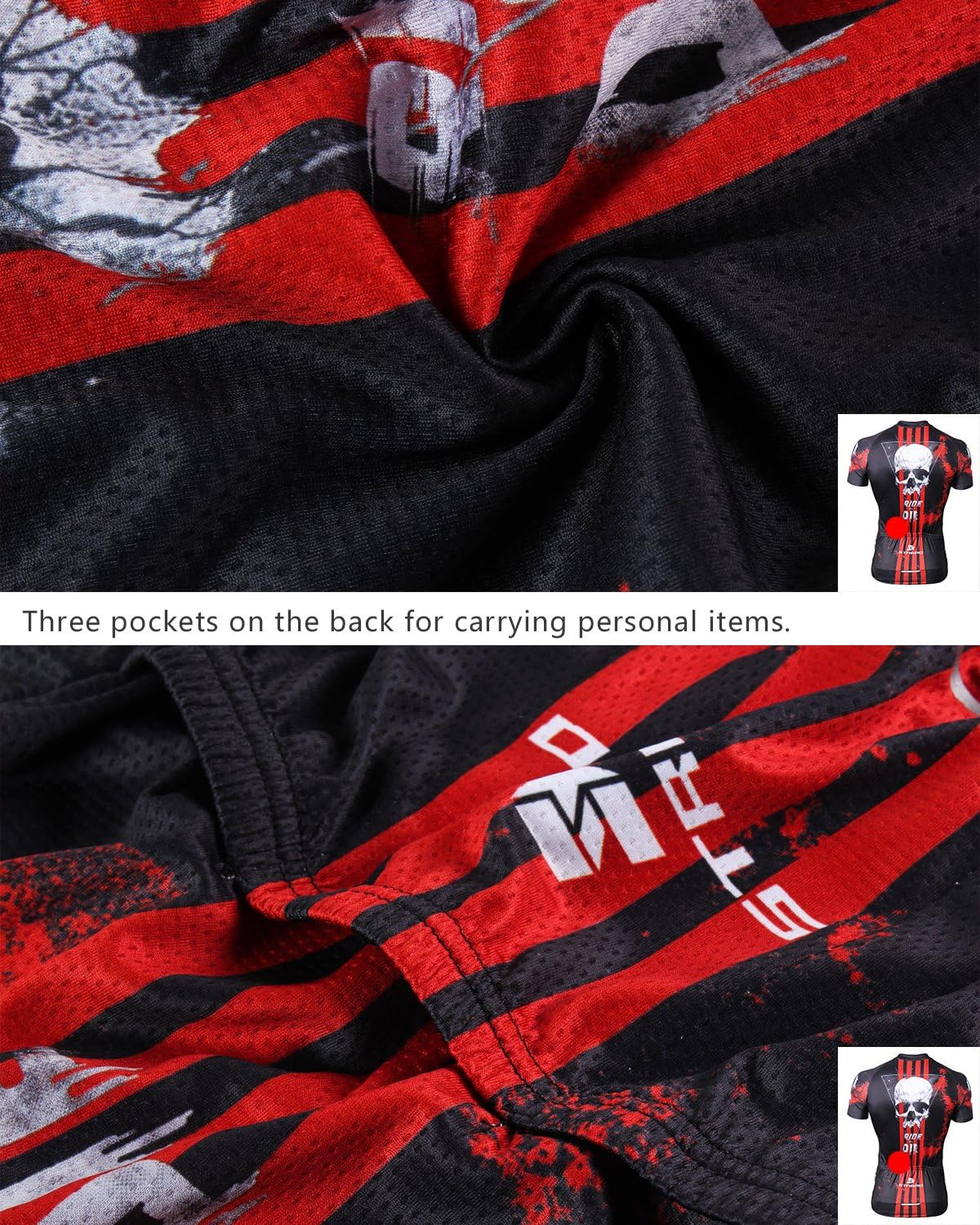 Strgao Men's Cycling Jersey Bike Short Sleeve Shirt