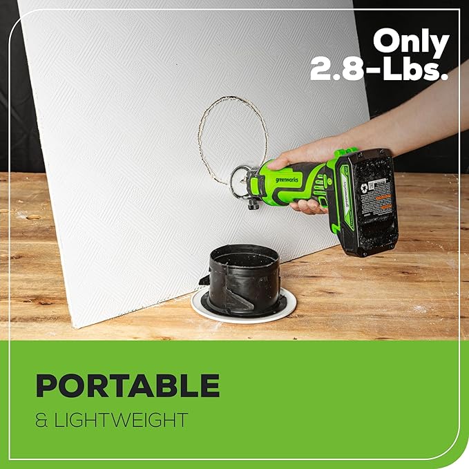 Greenworks 24V Brushless 3 pcs Cordless Power Tool Combo Kit, include 310 in-lbs Drill Driver, 1950 in-lbs Impact Driver, Rotary Cut-out Tool, 2 x 2Ah Batteries and Charger