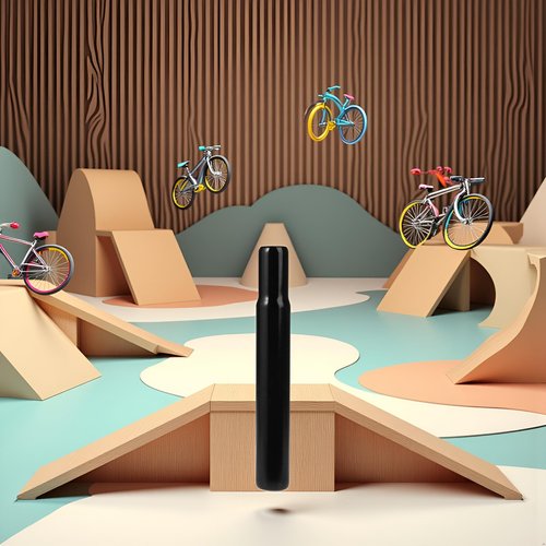 Black Bike Seat Post Steel 25.4mm for Tube Children Bike Chair Parts Kids Cycling B Bike Handlebars 25.4 Inches