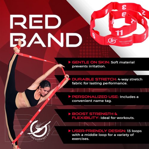 Multi Loop Stretch Band -The Godfrey Method, Red