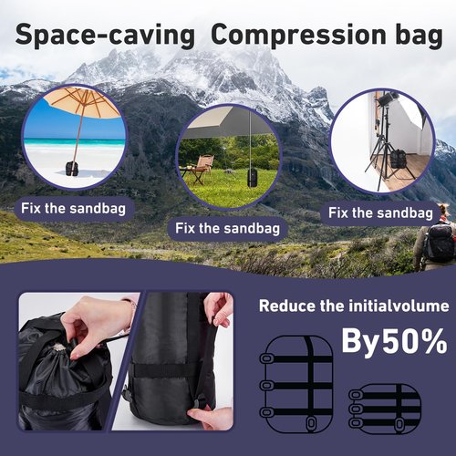 MOPHOEXII Compression Sack,8L/24L/45L Compression Stuff Sack,Water Resistant Sleeping Bag Carrier Lightweight Nylon Storage Sack-Space Saving Gear for Camping, Hiking