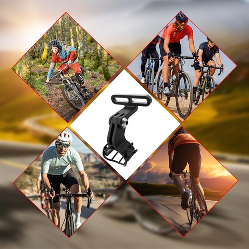 BIKOOCO Bike Handlebar Stem Mount Rack - Bike Mount Action Camera Mount，Metal Bike Stem Camera Mount with Flashlight Holder