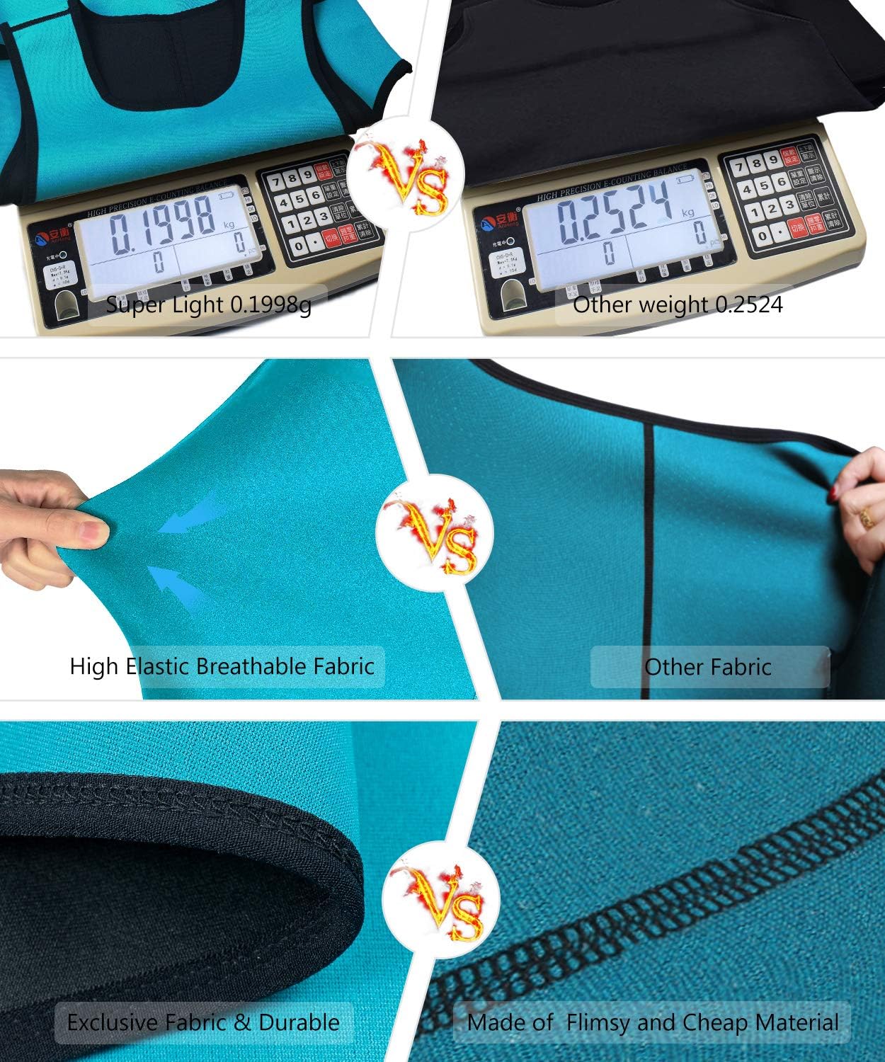 NonEcho Men Neoprene Waist Trainer Sauna Vest Gym Hot Sweat Tank Top Workout Shirt Shapewear Body Shaper No Zipper