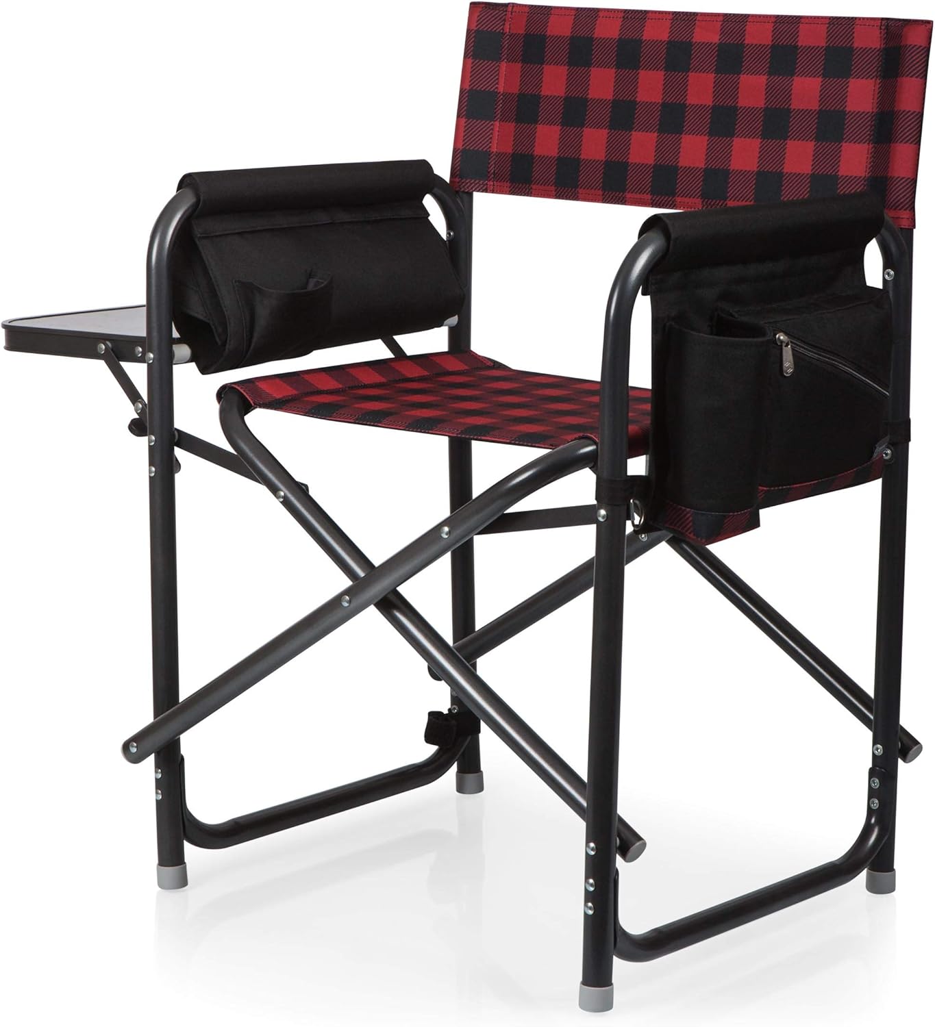 Picnic TIME Outdoor Directors Chair with Side Table, Beach Chair for Adults, Camping Chair with Table