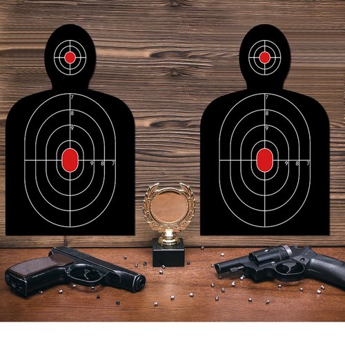Arrowbash 72 Pcs Shooting Target Tactical Cardboard Targets Cardboard Silhouette Target for Shooting Range Practice Competitions Training(30 x 18 Inches)
