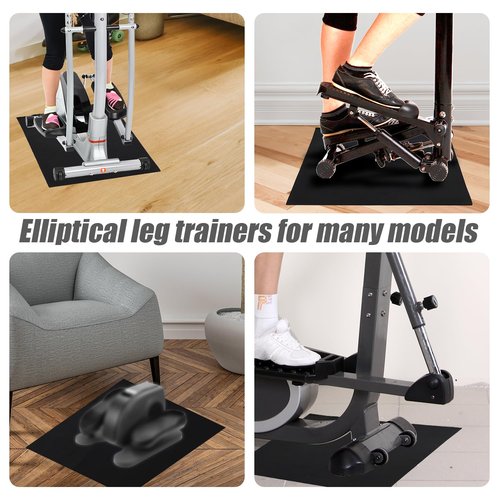 Anti-Slip Mat for Ellipse Leg Exercise Machine, 23.54x21.57 Inches Stable Exercise Equipment Mat for Under Desk Elliptical Machine Perfect for Home Workout Protect Floor